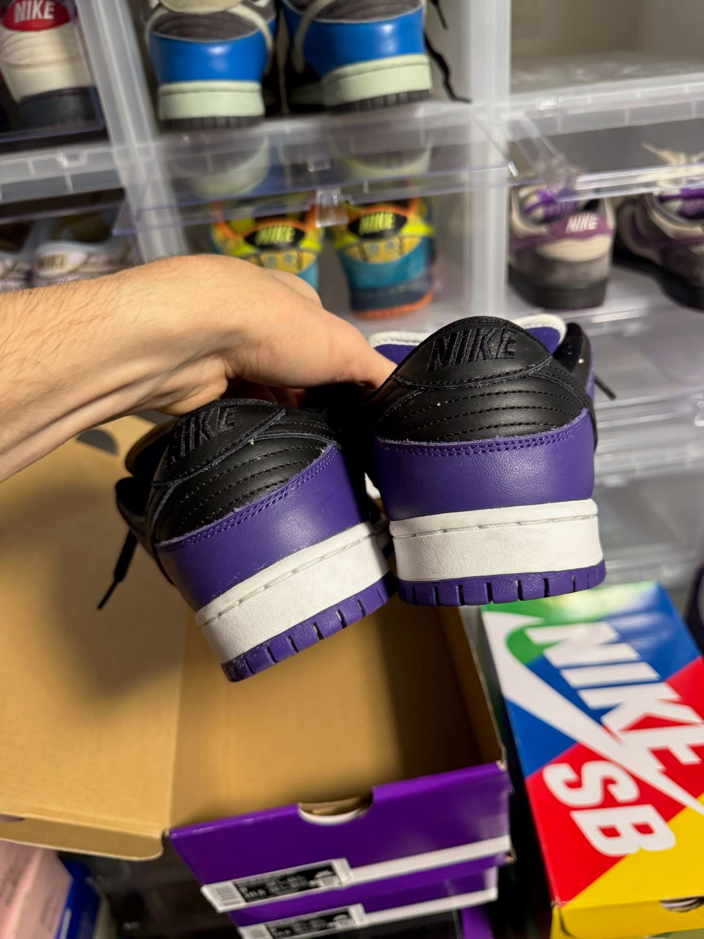 Size 9 Preowned Nike SB Dunk Low Court Purple