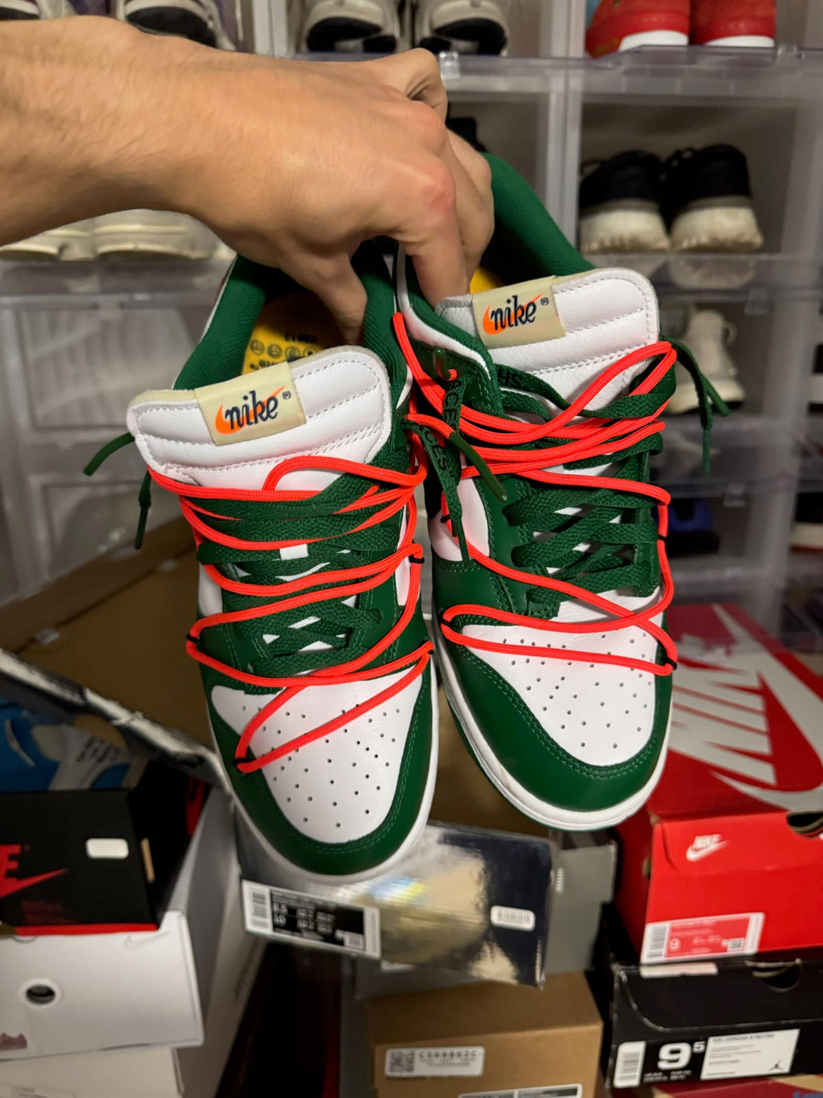 [HY837] Nike Dunk Low Off-White Pine Green