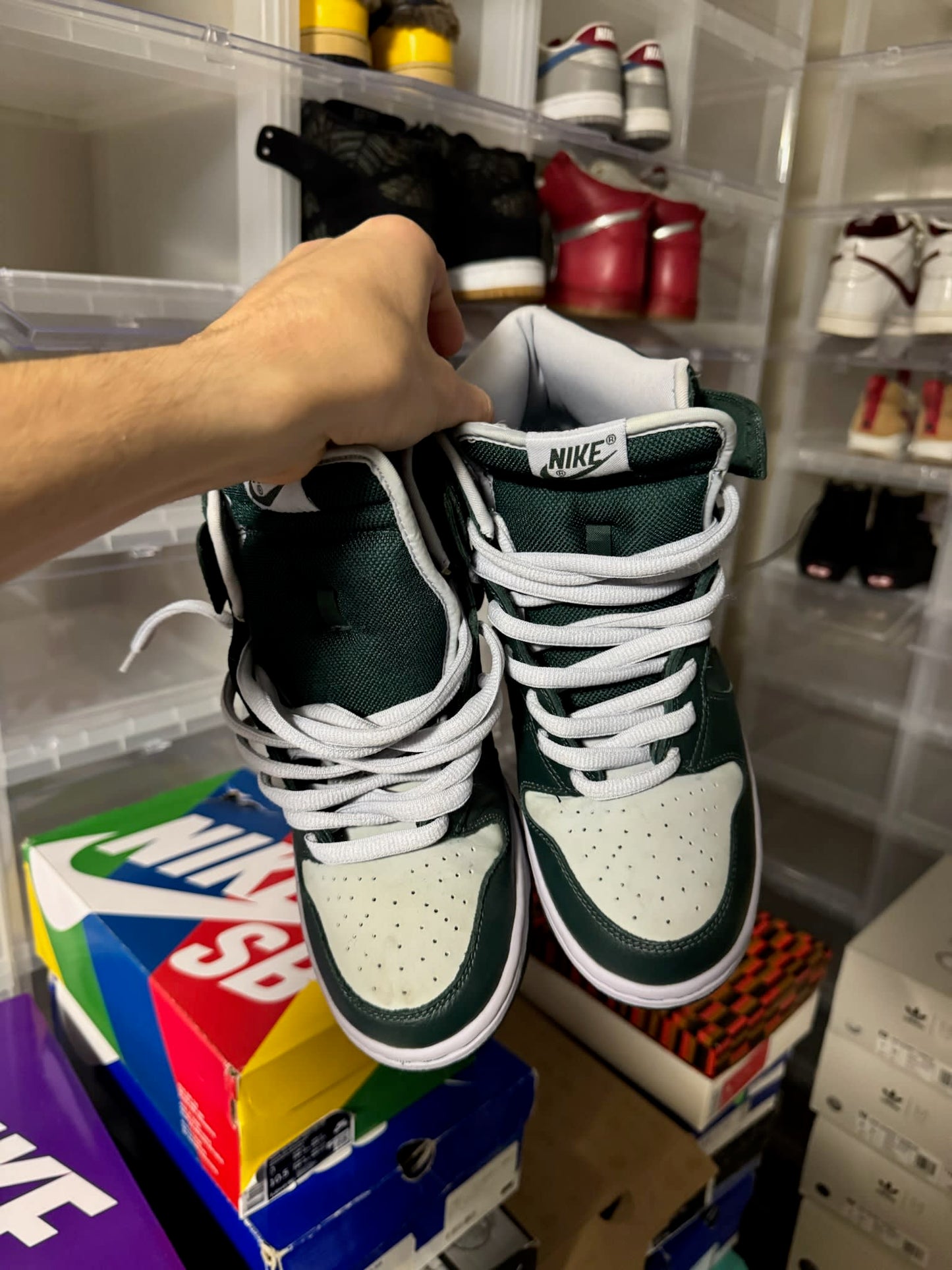 Size 9 Preowned (NB) Nike Dunk High Pro SB Ghost