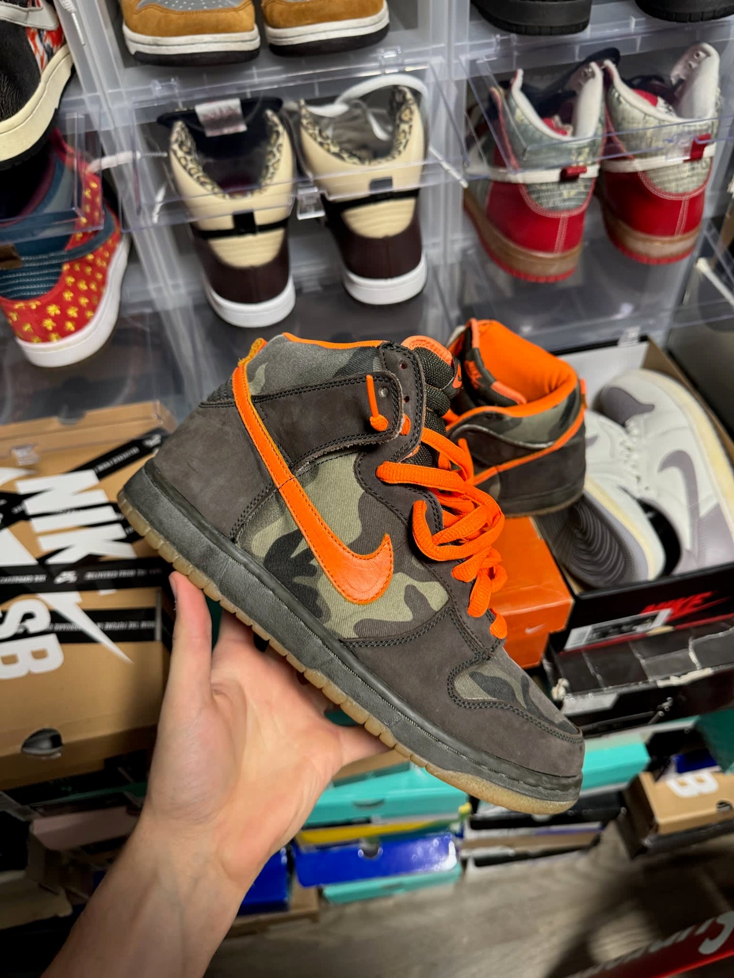 Size 9 Preowned (NB) Nike SB Dunk High Brian Anderson Camo