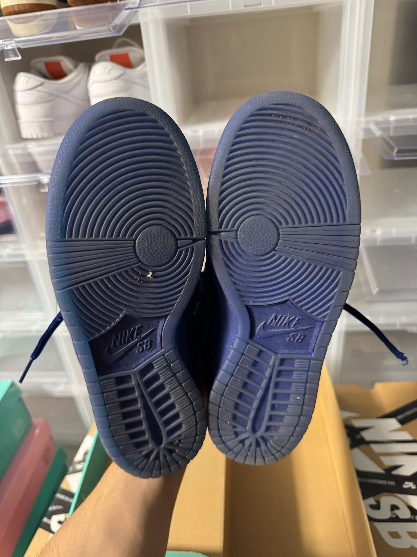 Size 9 Preowned Nike SB Dunk Low Blue Moon