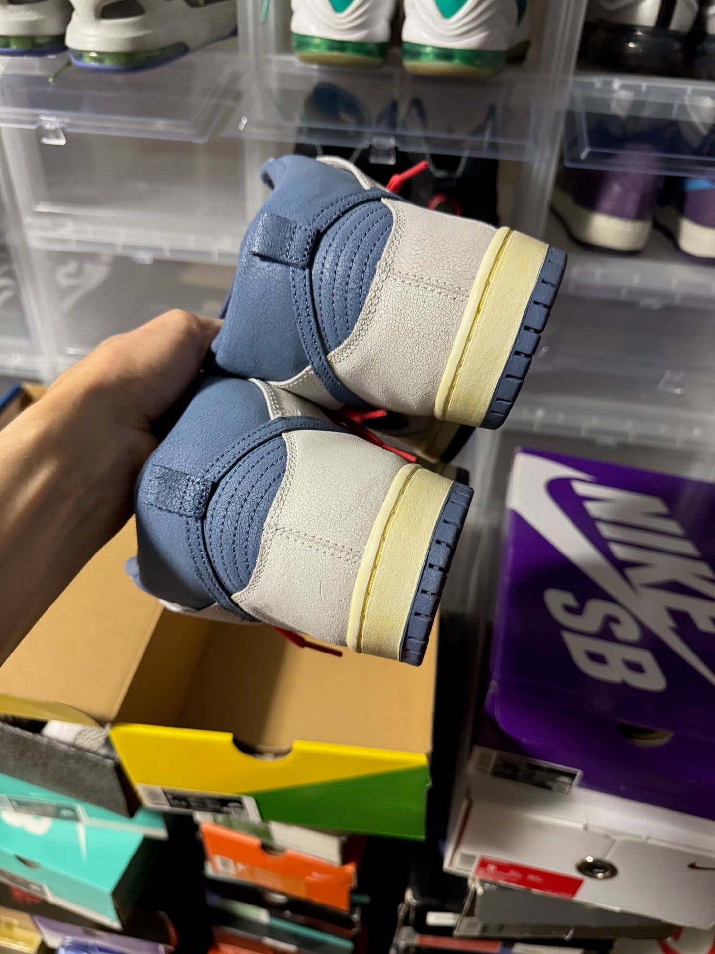 Size 9 Preowned Nike SB Dunk High Atlas Lost at Sea (2020)