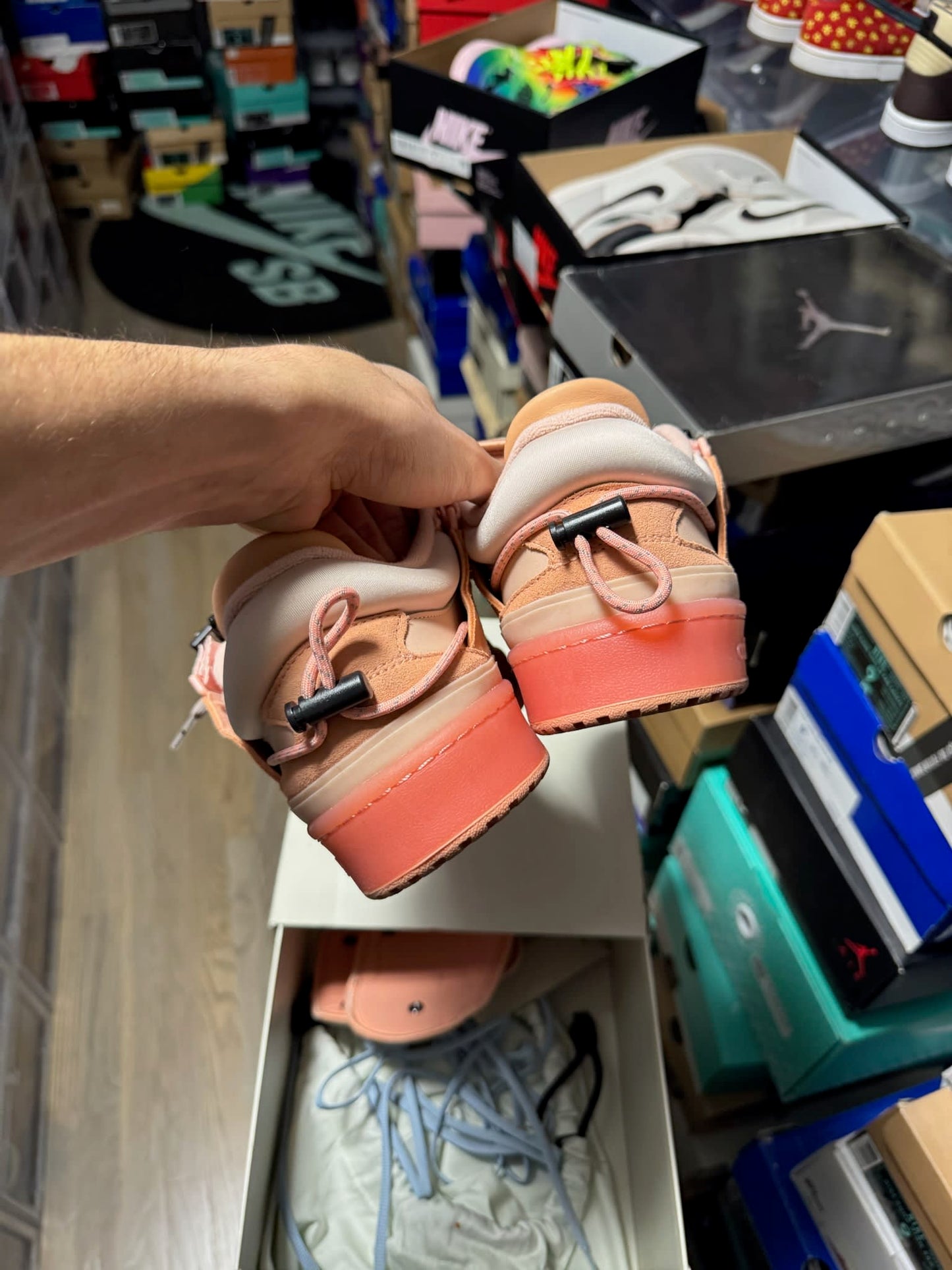 Size 8.5 Preowned adidas Forum Low Bad Bunny Pink Easter Egg