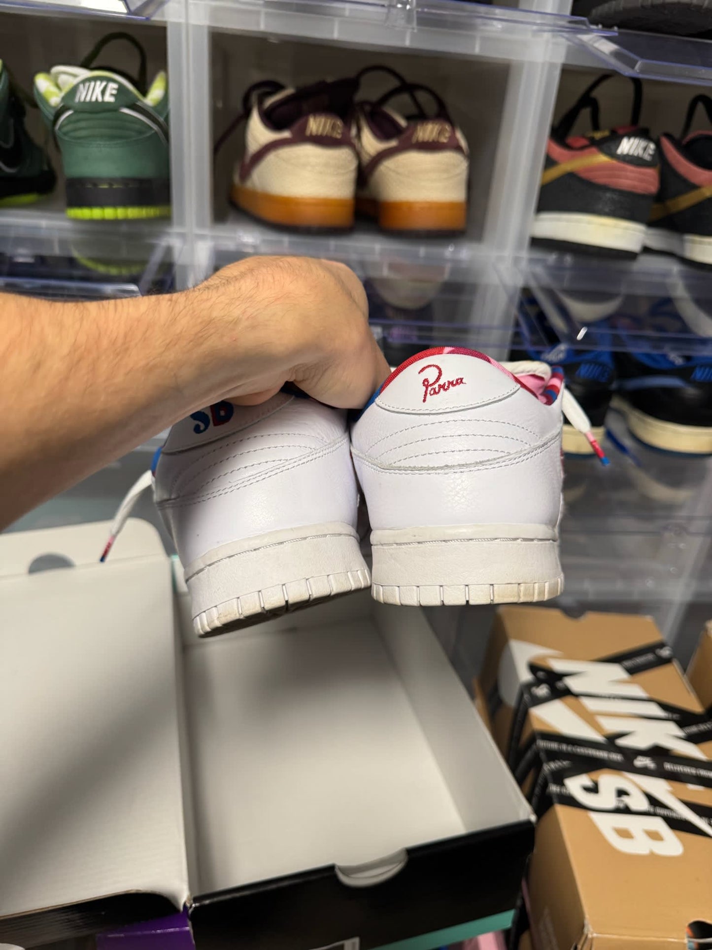 Size 9 Preowned Nike SB Dunk Low Parra