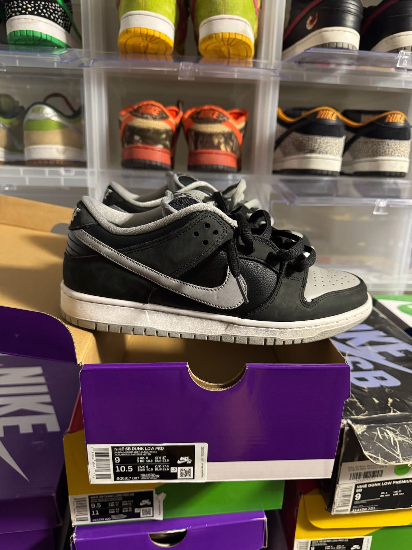 Size 9 Preowned Nike SB Dunk Low J-Pack Shadow