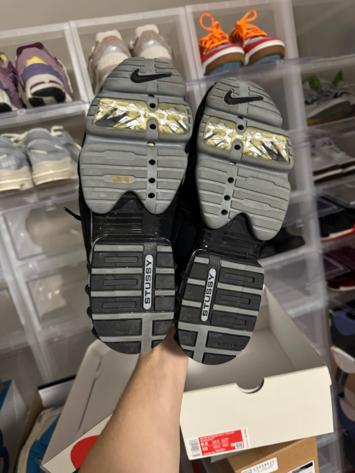 [HY859] Nike Air Zoom Spiridon Cage 2 Stussy Black