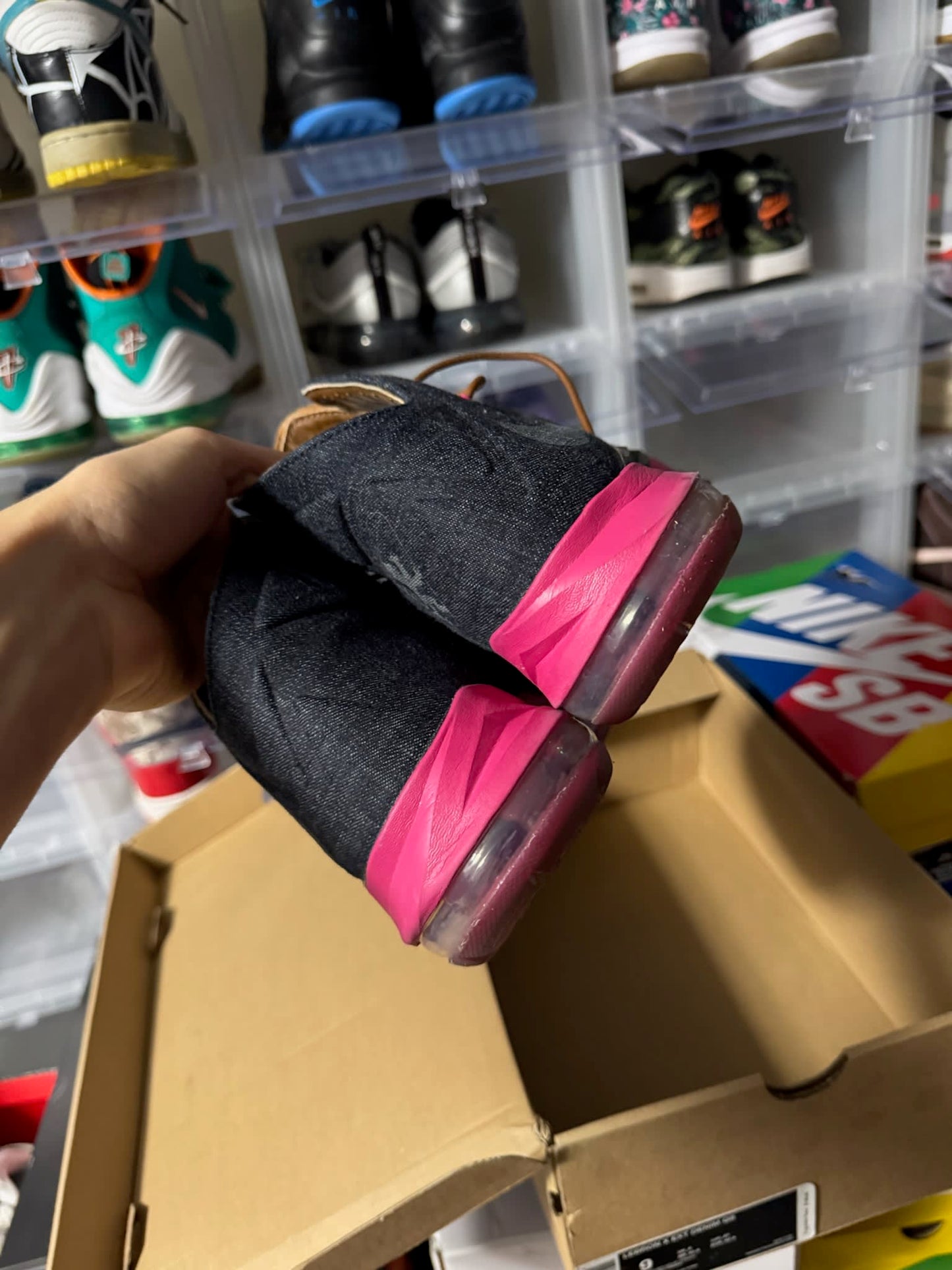 Size 9 Preowned Nike LeBron X EXT Denim