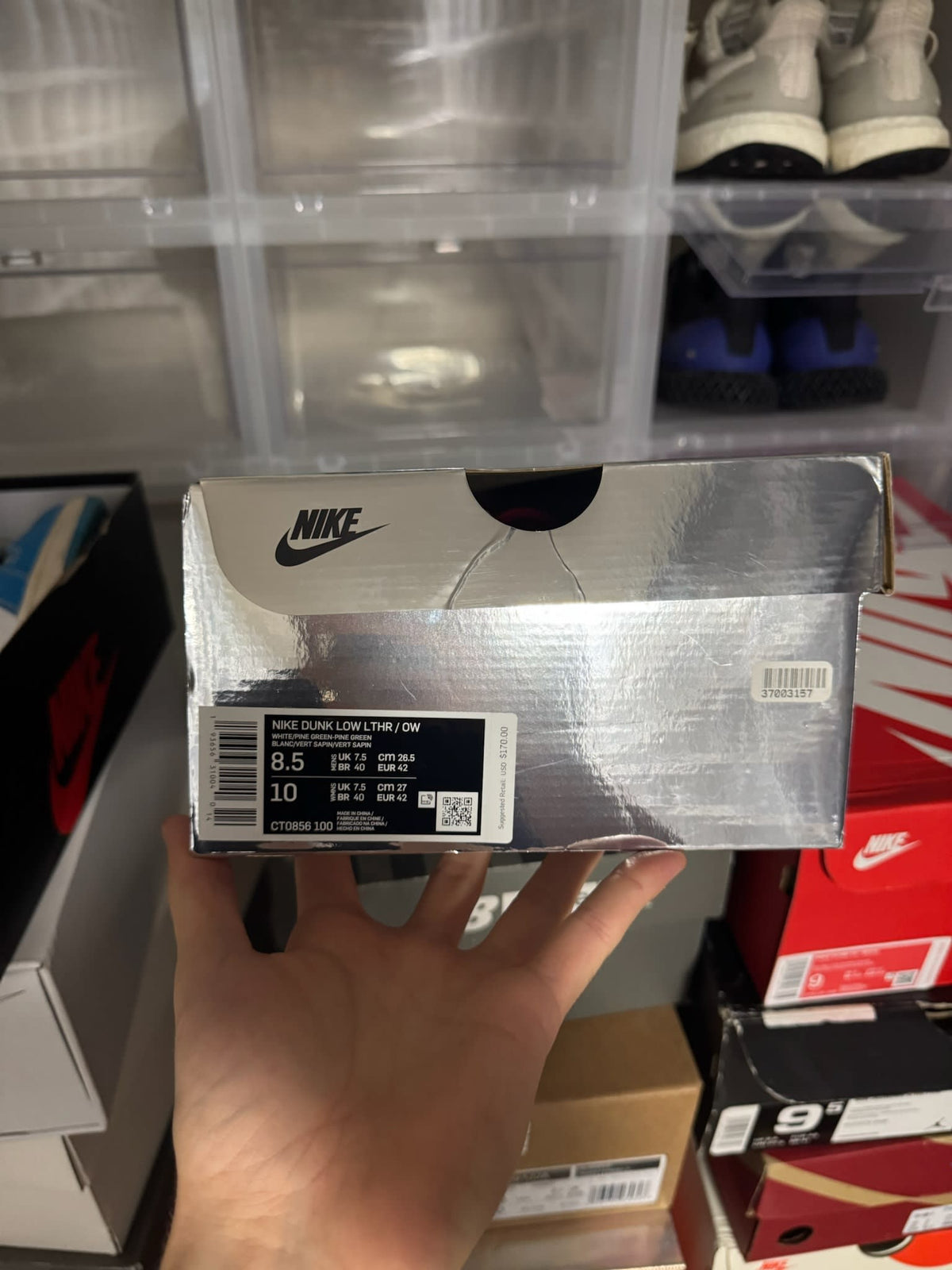 [HY837] Nike Dunk Low Off-White Pine Green