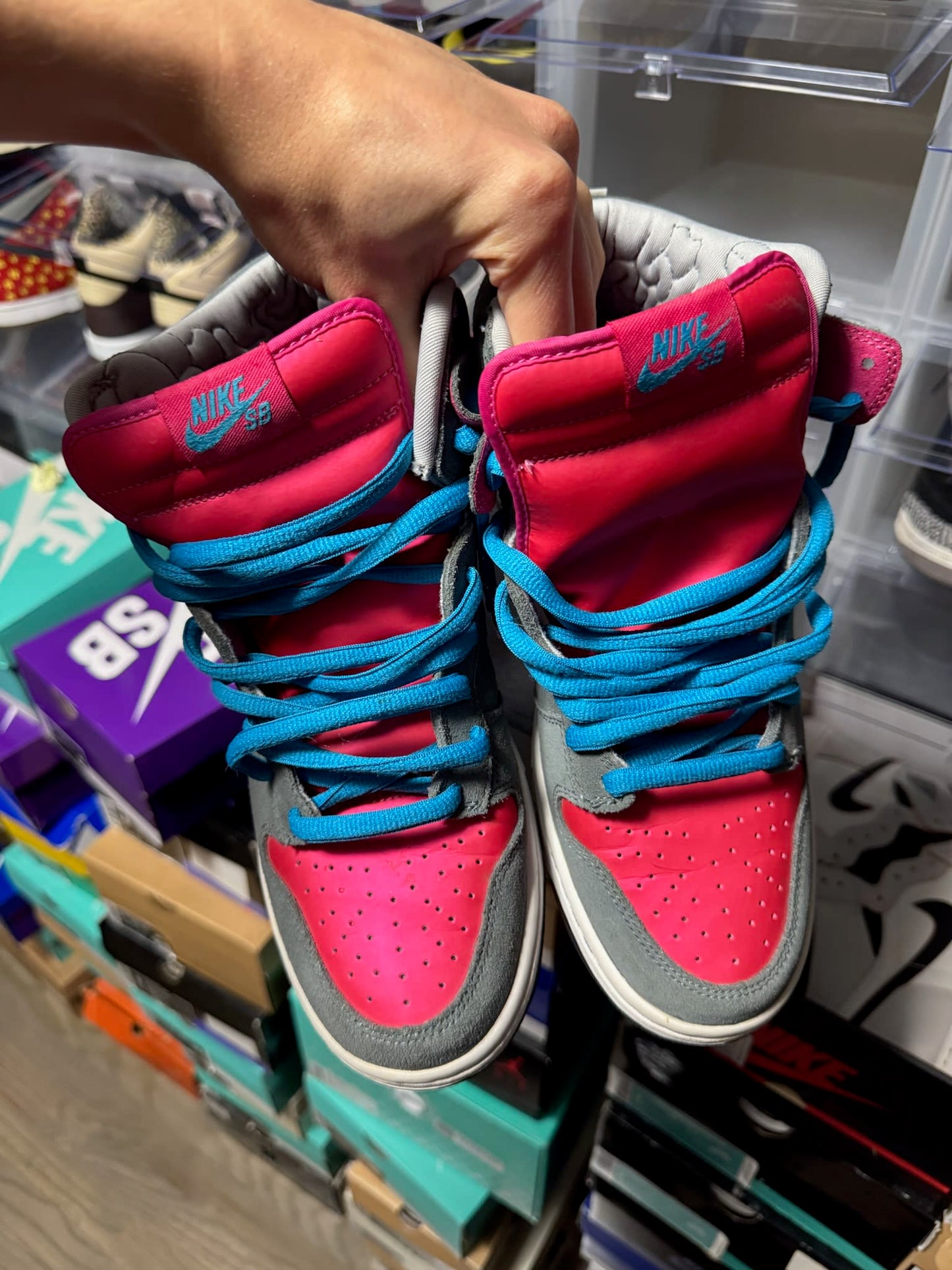 Size 9 Preowned (NB) Nike SB Dunk High Brain Wreck