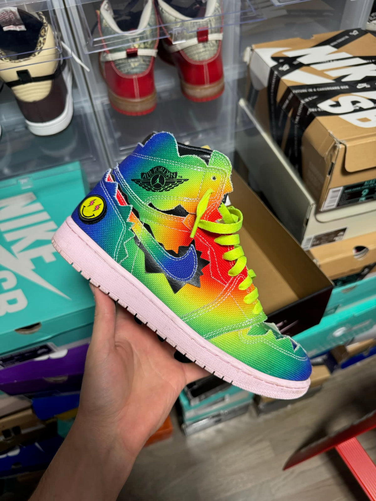 Size 9 Preowned Jordan 1 Retro High J Balvin
