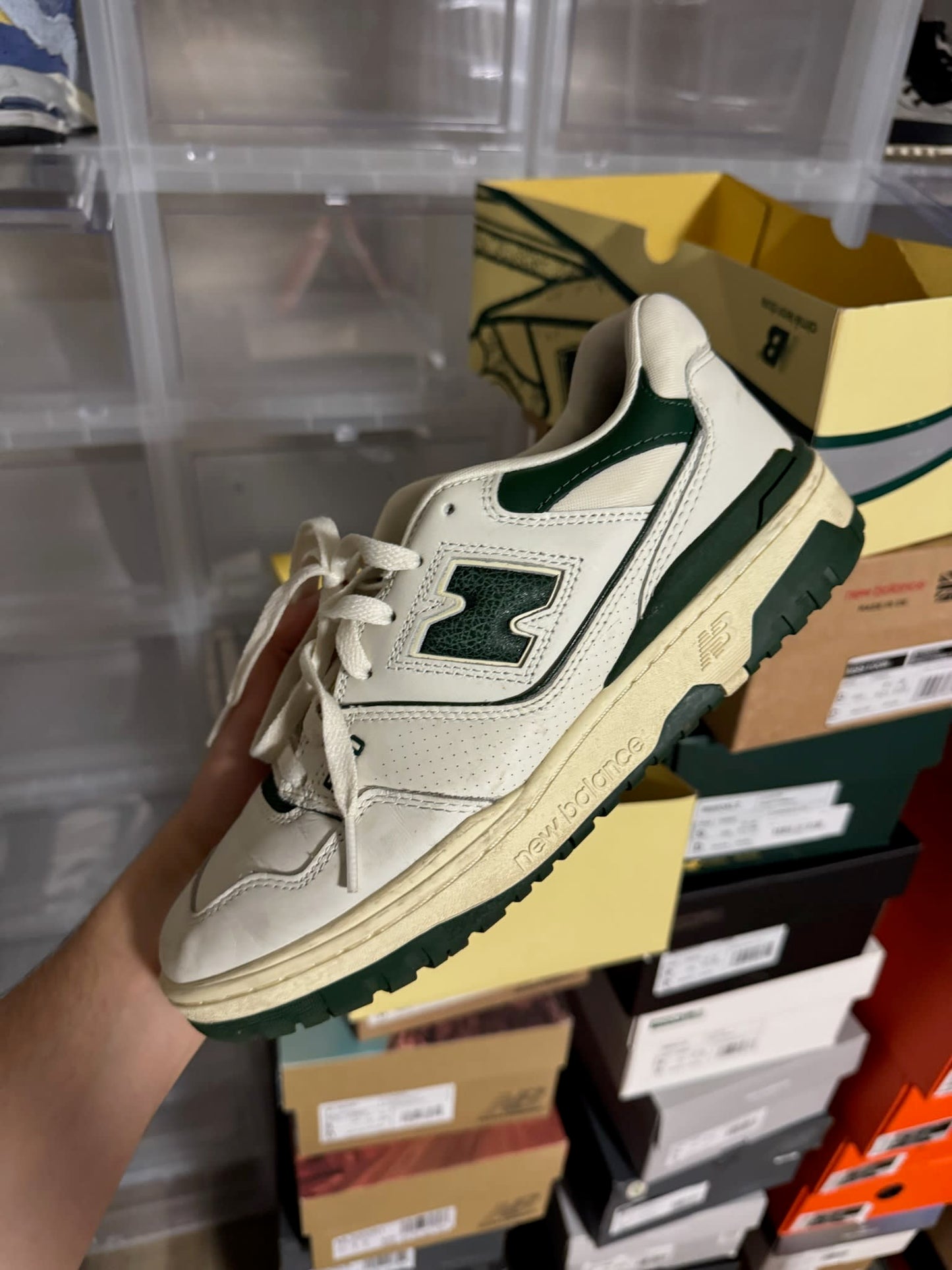HY917 New Balance 550 Aime Leon Dore White Green