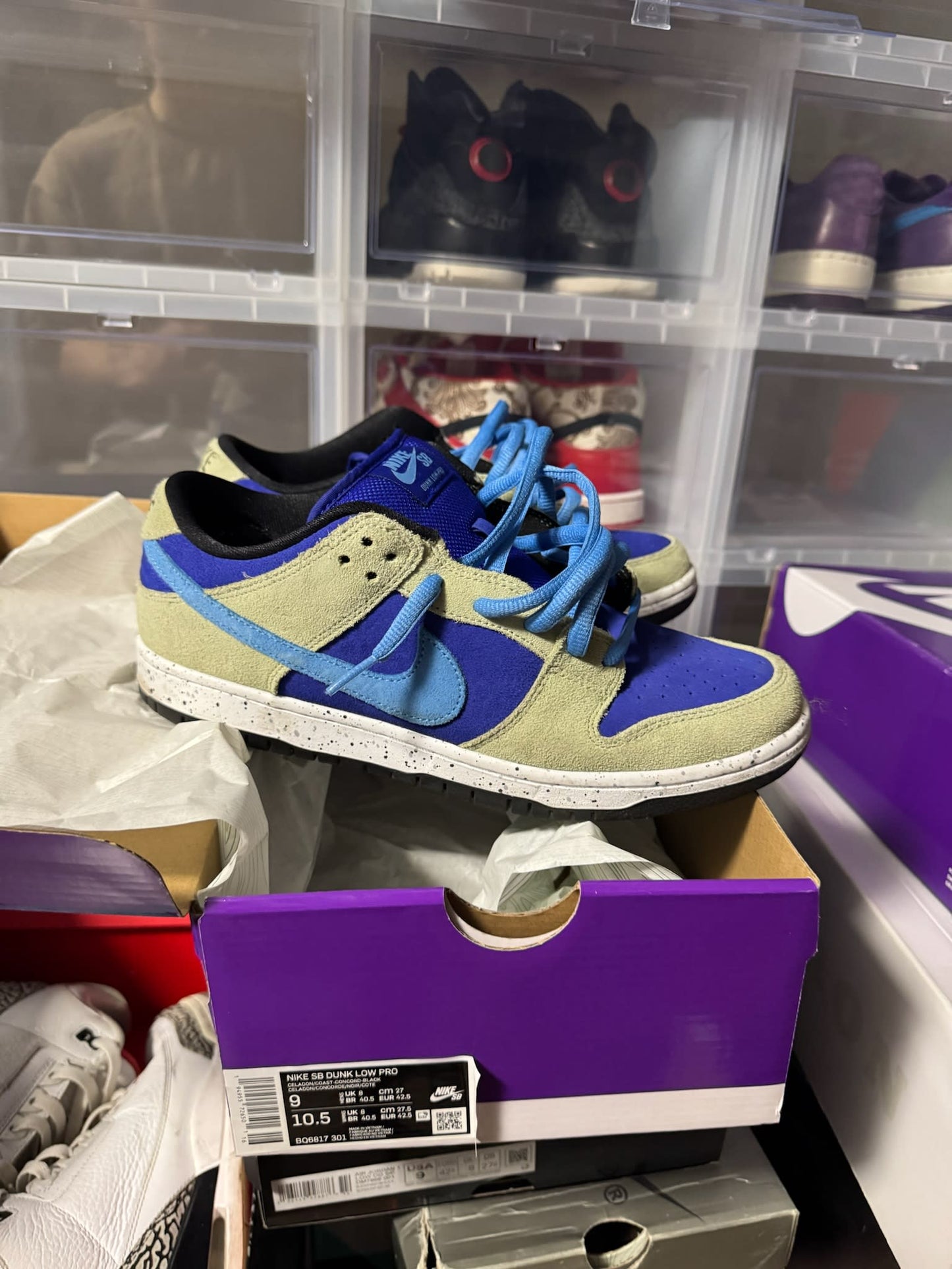 Size 9 Preowned Nike SB Dunk Low ACG Celadon