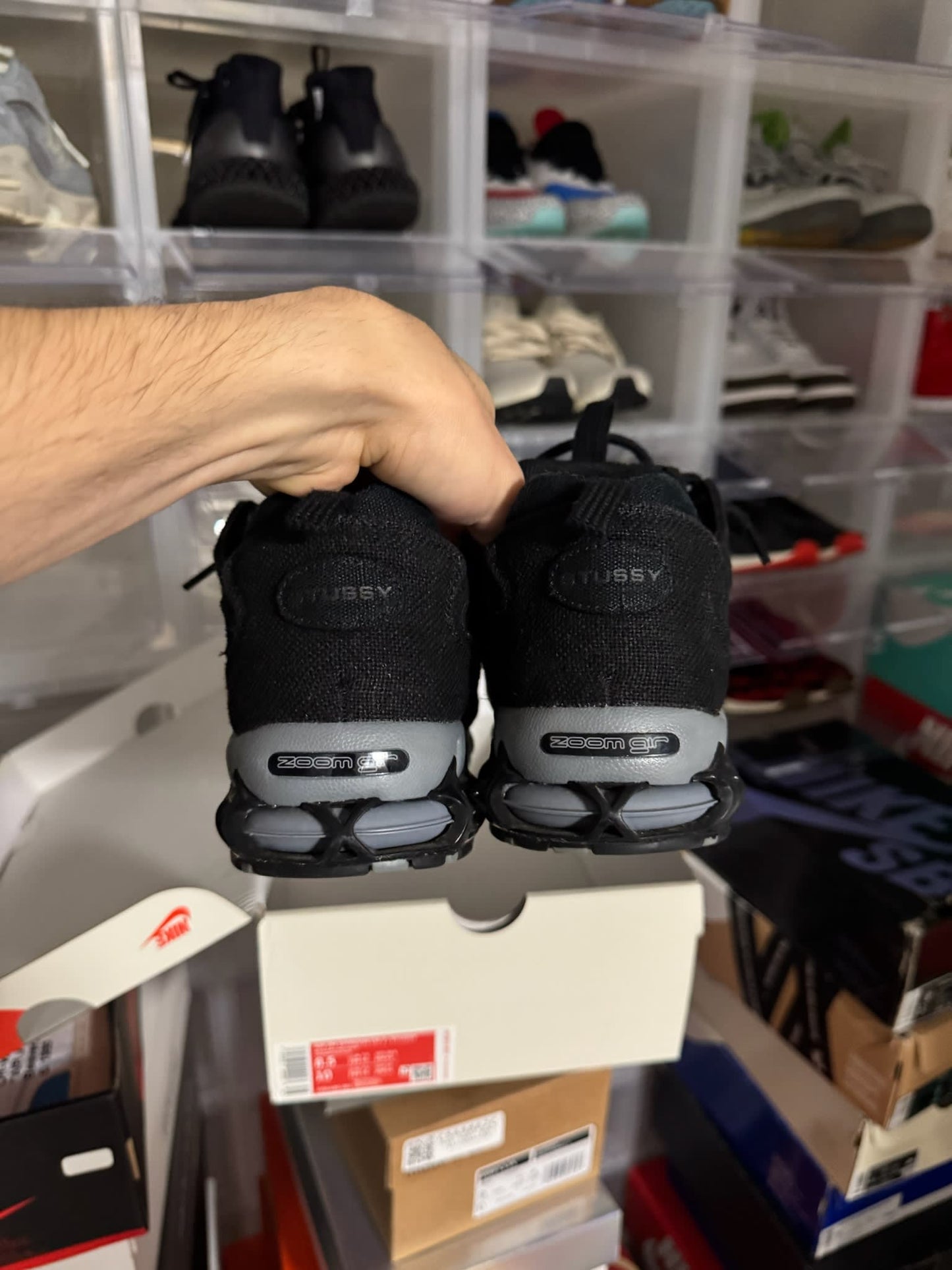 HY859 Nike Air Zoom Spiridon Cage 2 Stussy Black