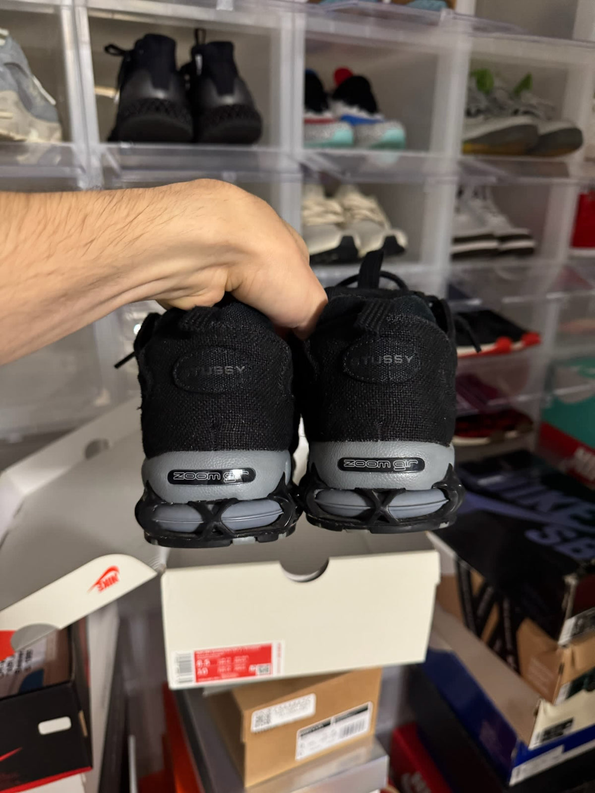 [HY859] Nike Air Zoom Spiridon Cage 2 Stussy Black