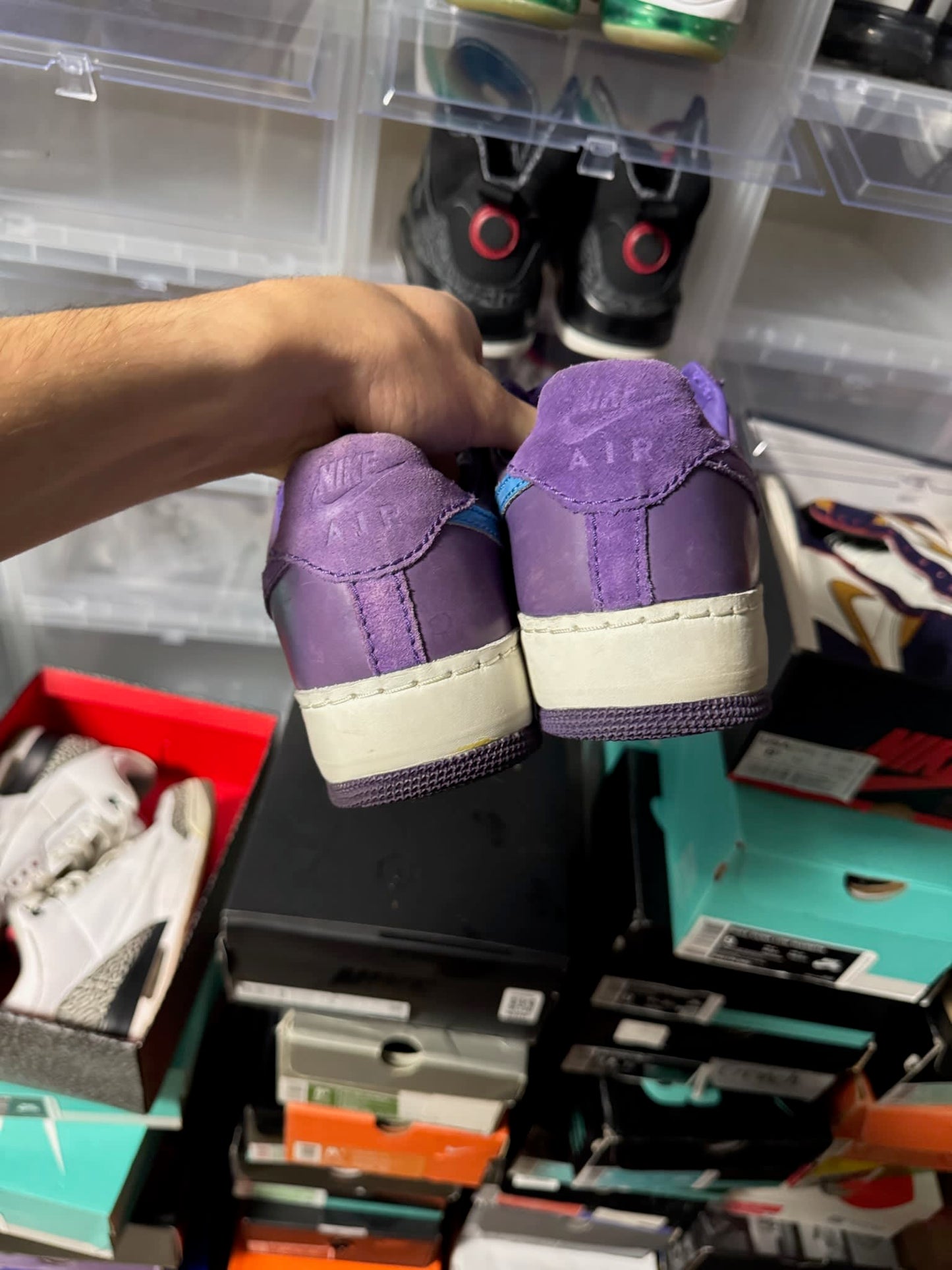 Size 9 Preowned (NB) Nike Air Force 1 Low Undefeated Purple
