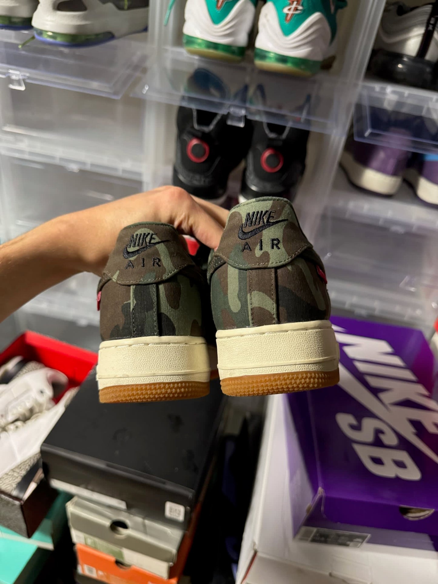 Size 9 Preowned Nike Air Force 1 Low Supreme Camouflage
