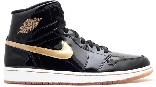 Size 9 Preowned Jordan 1 Retro Black Metallic Gold (2013)