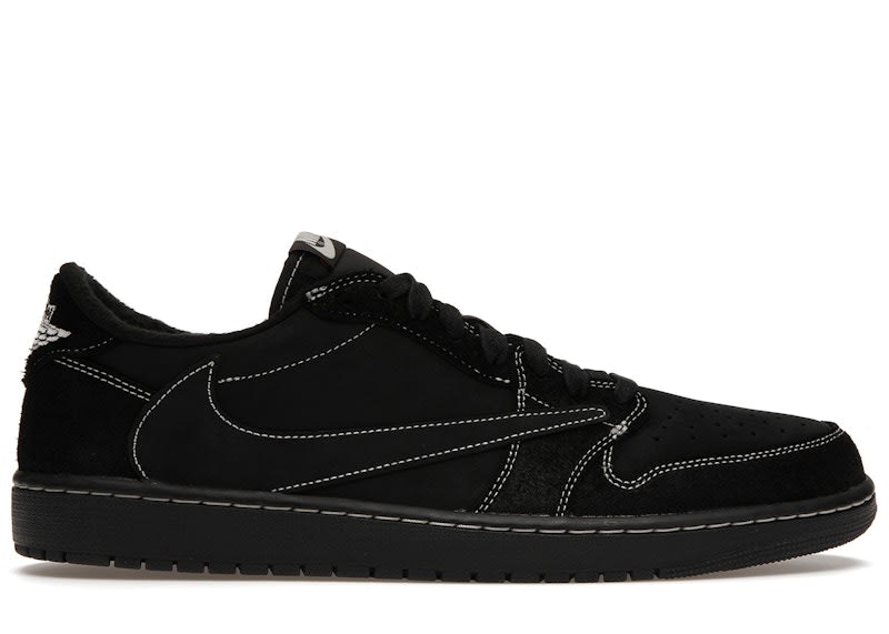 Size 9 Preowned Jordan 1 Retro Low OG SP Travis Scott Black Phantom