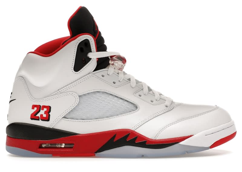 Jordan 5 Retro Fire Red Black Tongue (2025)