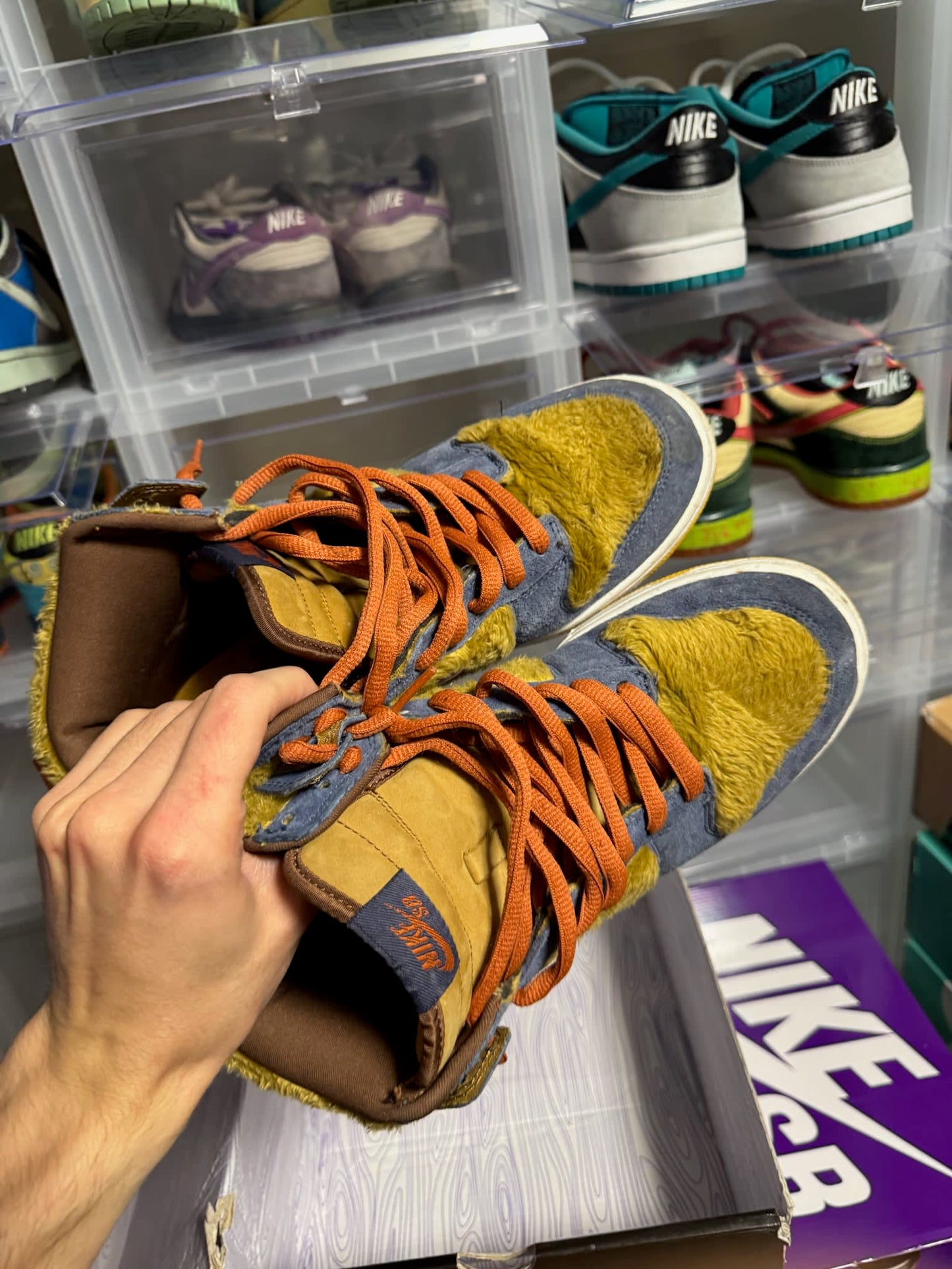 Size 8.5 Preowned Nike SB Dunk High Papa Bear