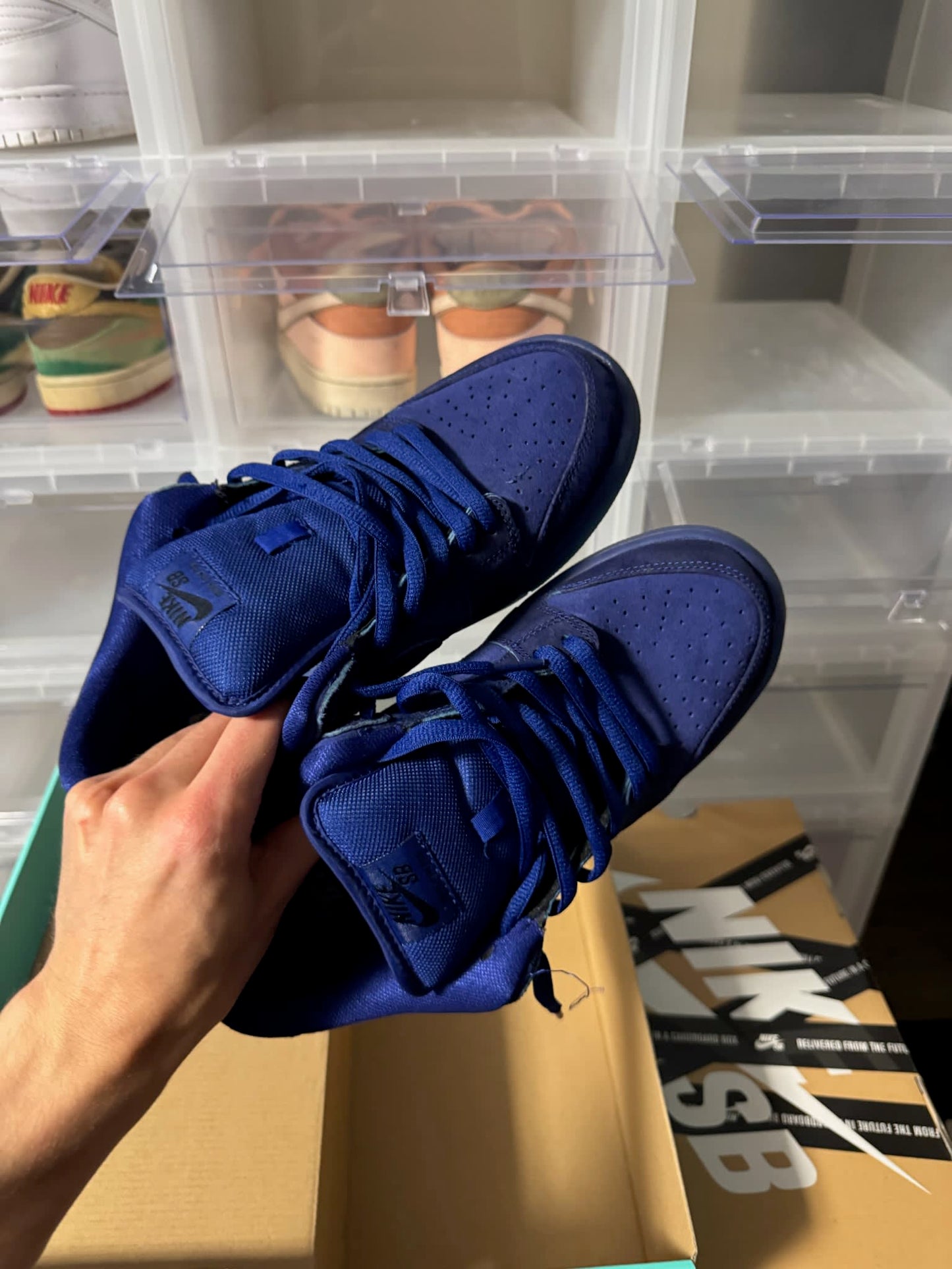 Size 9 Preowned Nike SB Dunk Low Blue Moon