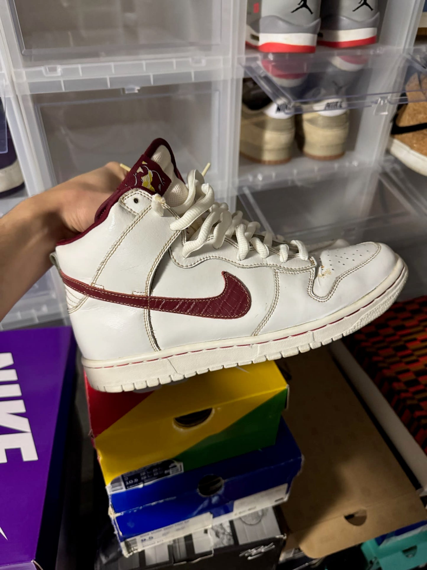 Size 9 Preowned (NB) Nike SB Dunk High Mafia Pack