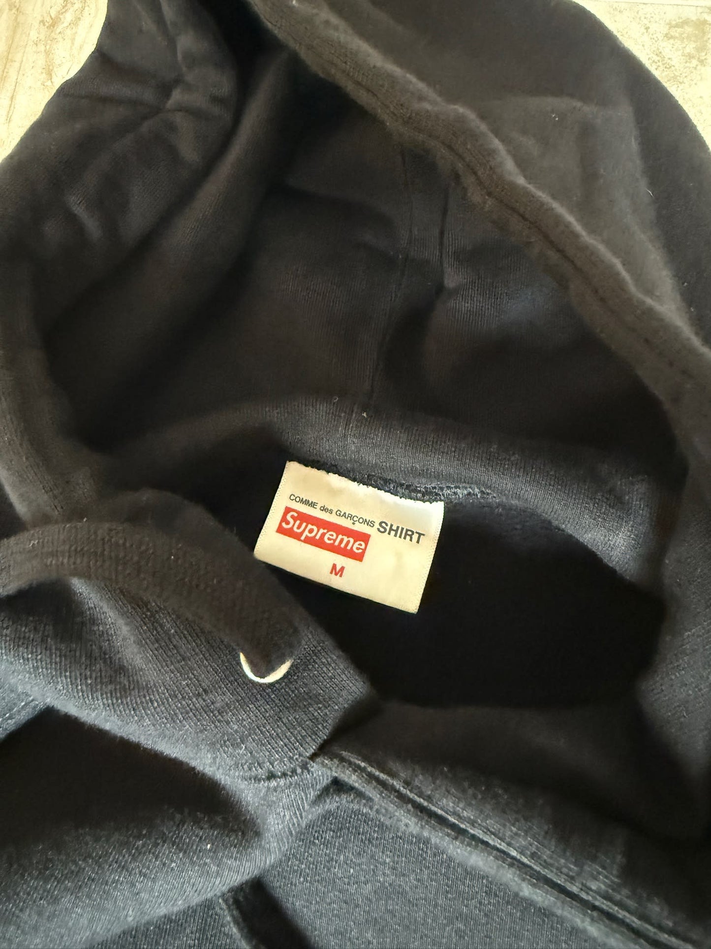 Supreme Comme des Garcons SHIRT Split Box Logo Hooded Sweatshirt Black