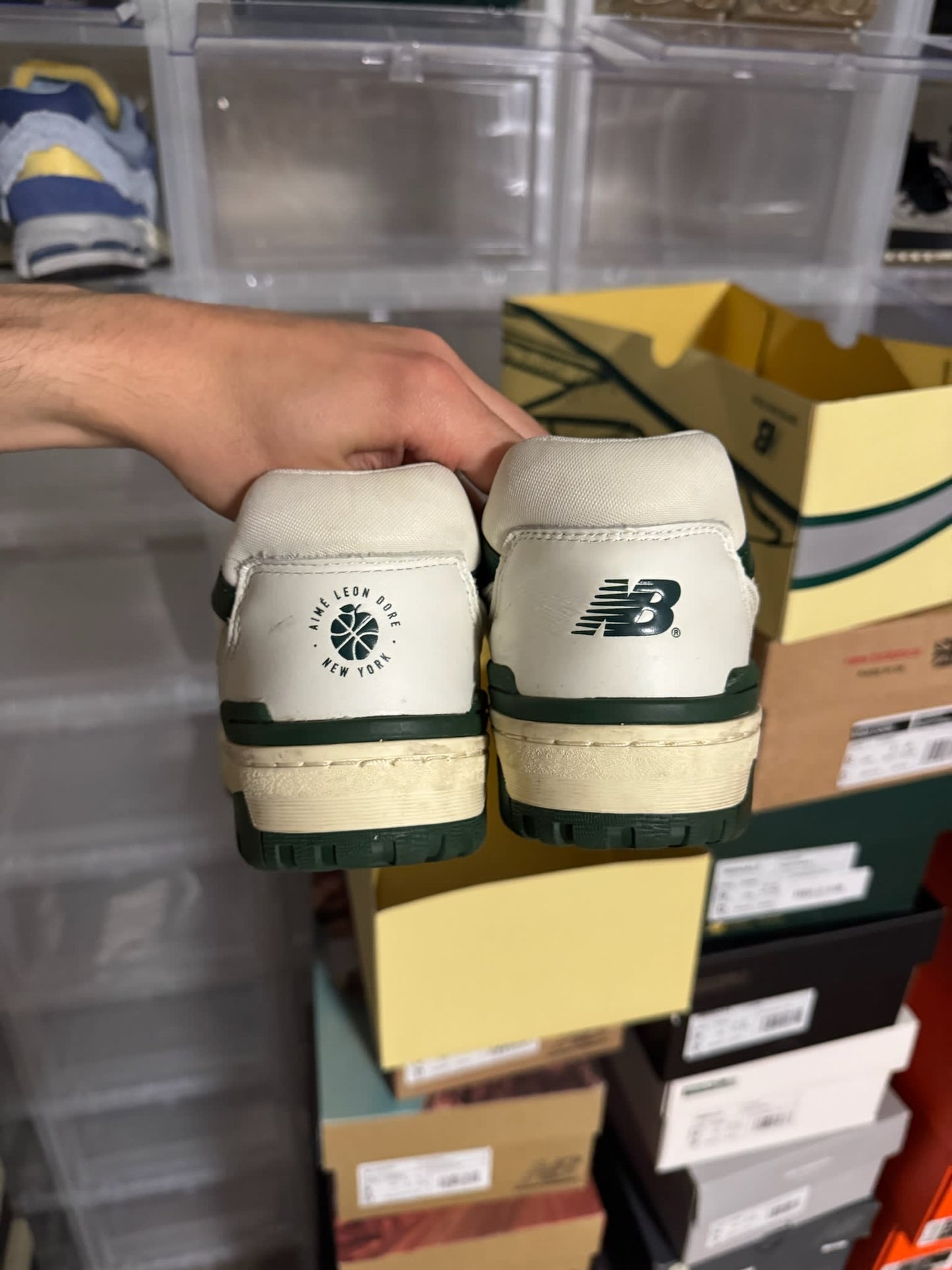 HY917 New Balance 550 Aime Leon Dore White Green