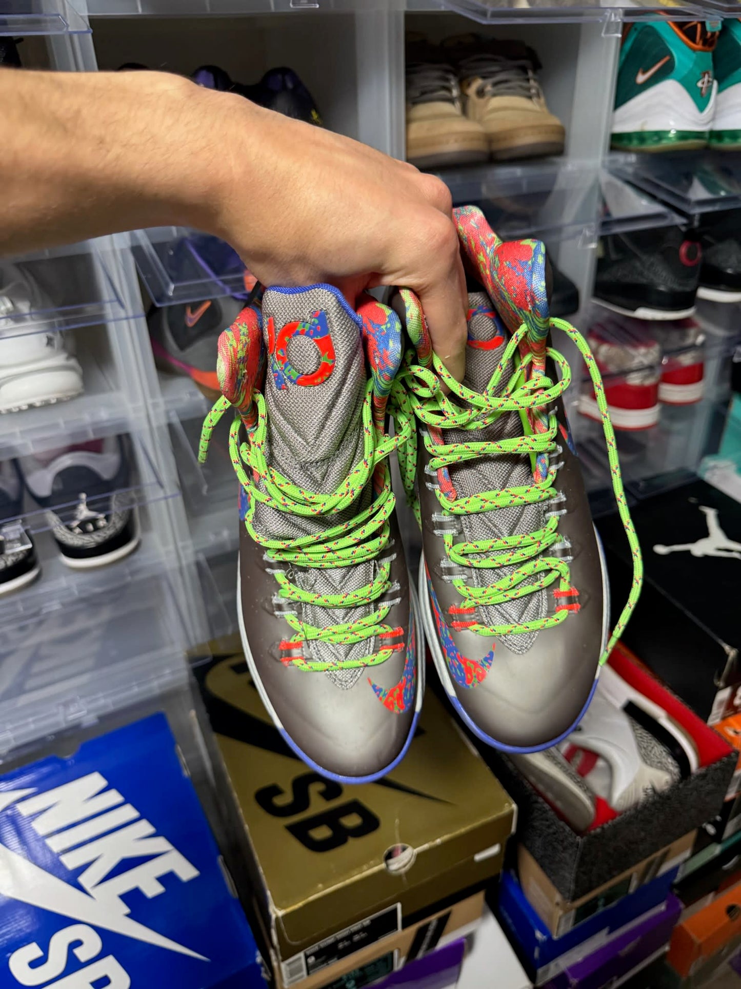 Size 9.5 Preowned (NB) Nike KD 5 Splatter