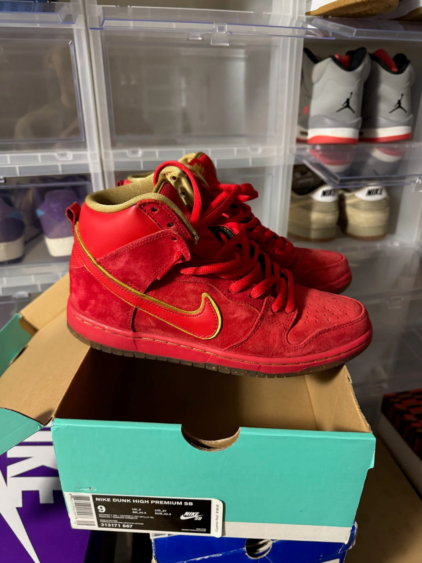 Size 9 Preowned Nike SB Dunk High Chinese New Year (CNY)