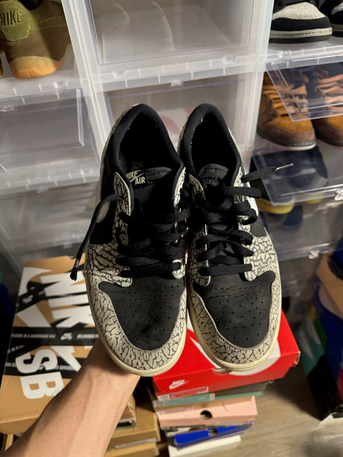 [HY759] Jordan 1 Retro Low OG Black Cement