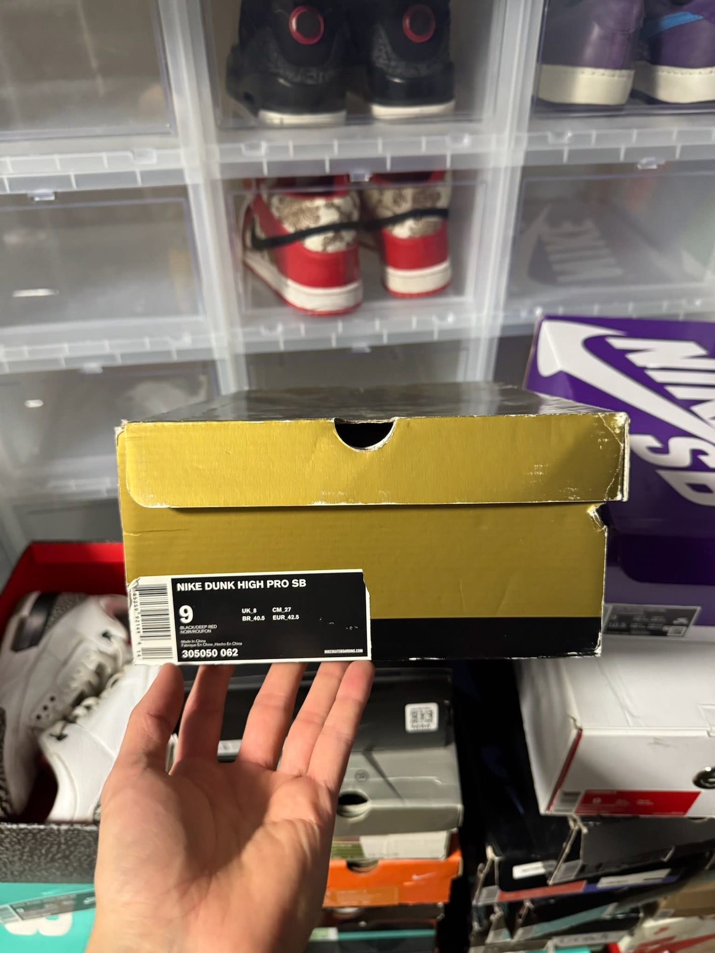 Size 9 Preowned Nike SB Dunk High Jason Voorhees