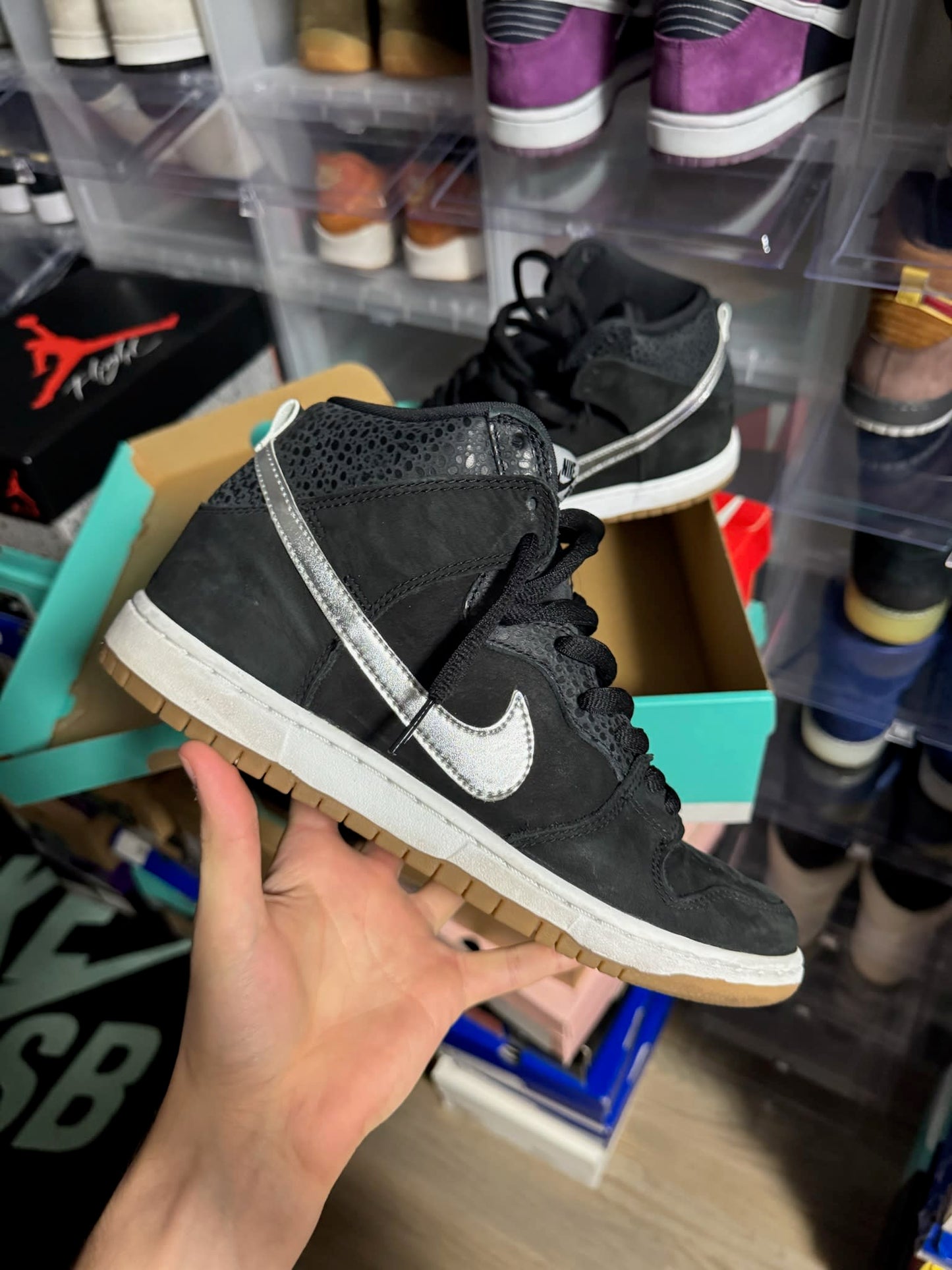 Size 9 Preowned Nike SB Dunk High Nigel Sylvester S.O.M.P.