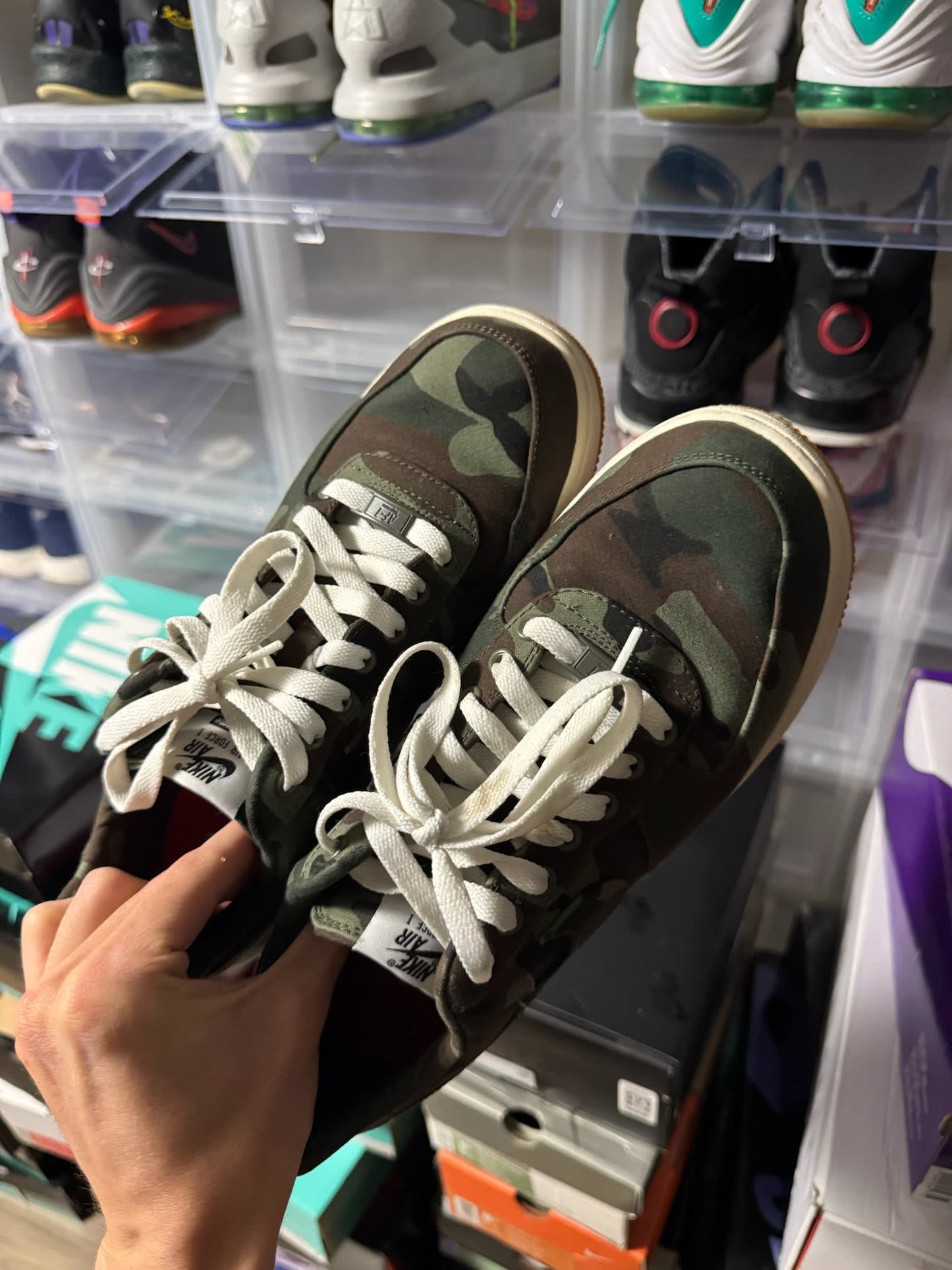 Size 9 Preowned Nike Air Force 1 Low Supreme Camouflage