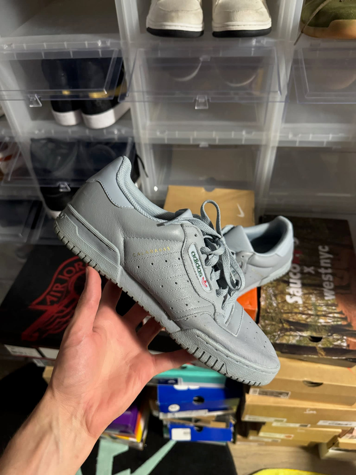 [HY795] adidas Yeezy Powerphase Calabasas Grey