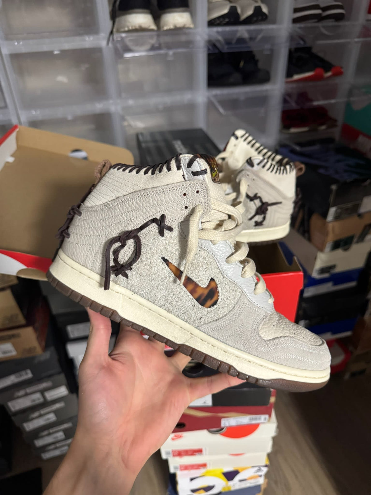 [HY856] Nike Dunk High Bodega Sail Multi (Friends and Family)