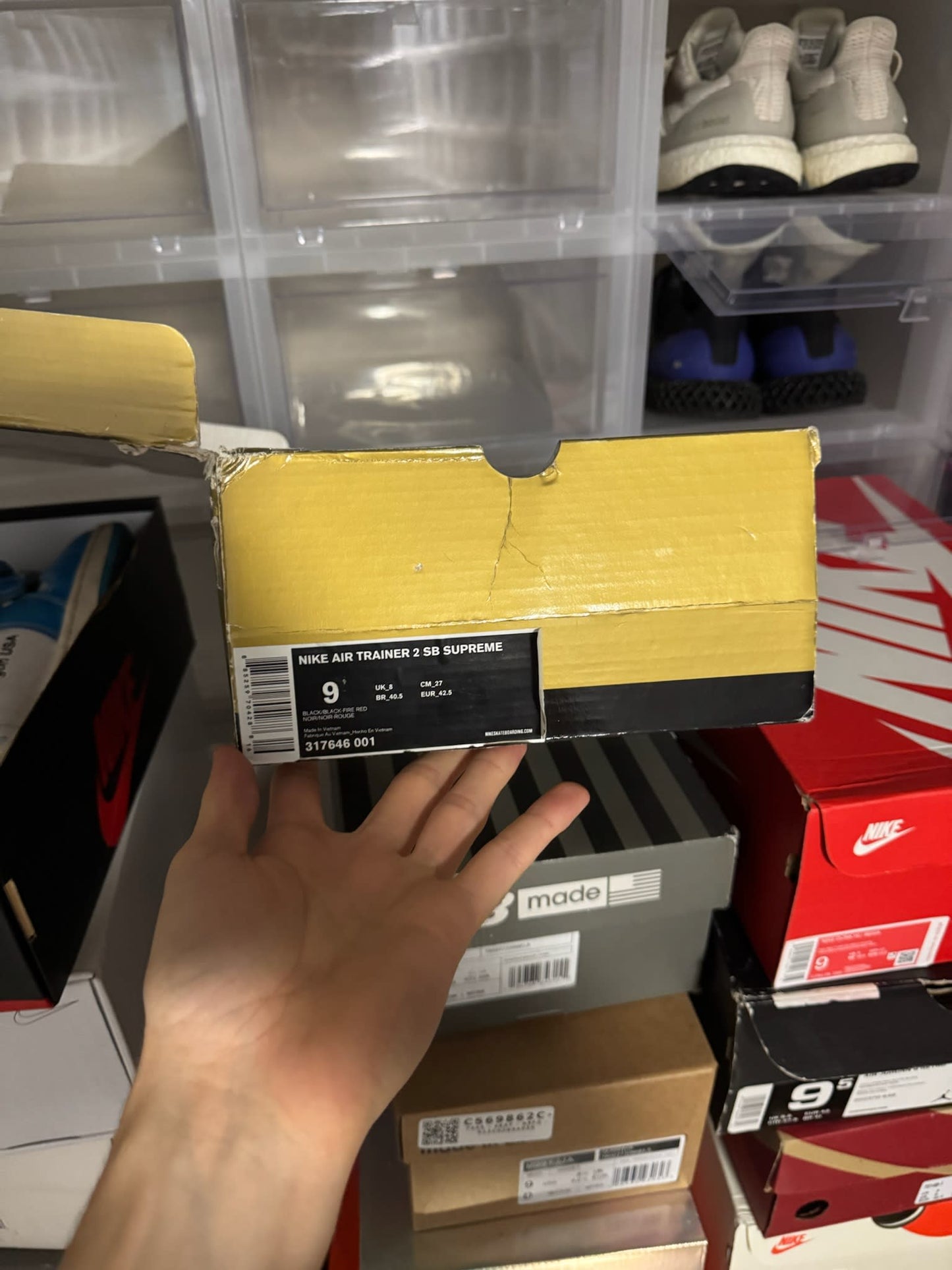 HY836 Nike Air Trainer 2 SB Supreme Black