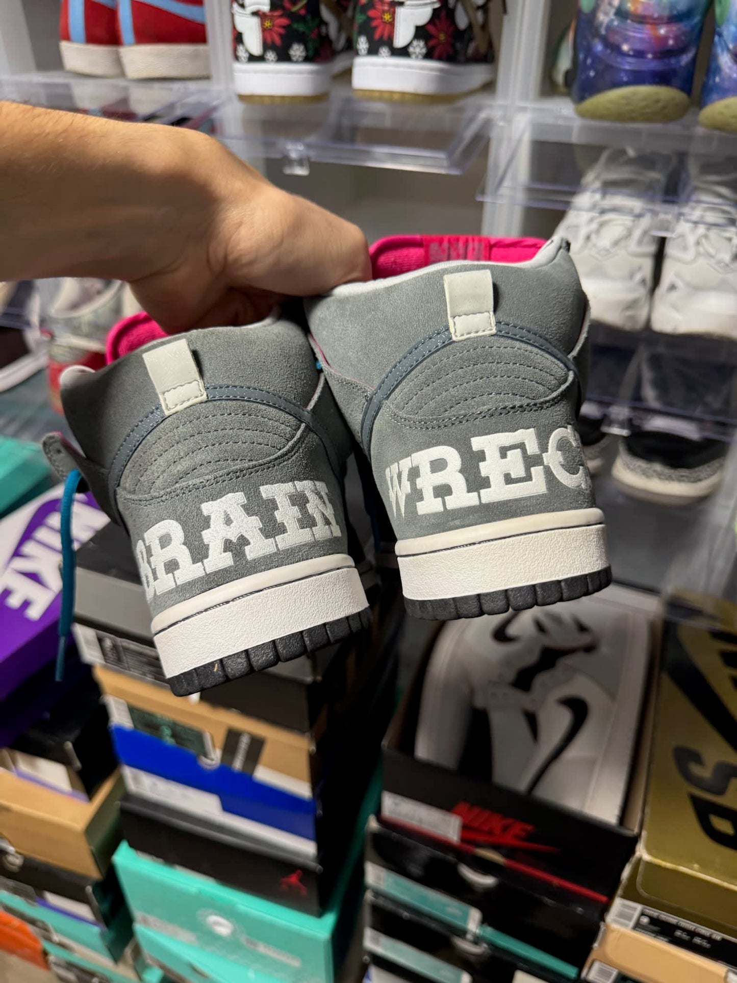 Size 9 Preowned (NB) Nike SB Dunk High Brain Wreck