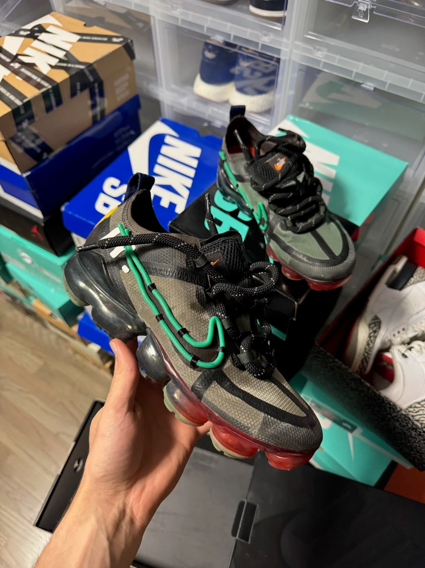 Size 10.5W Preowned Nike Air VaporMax 2019 Cactus Plant Flea Market (Women's)