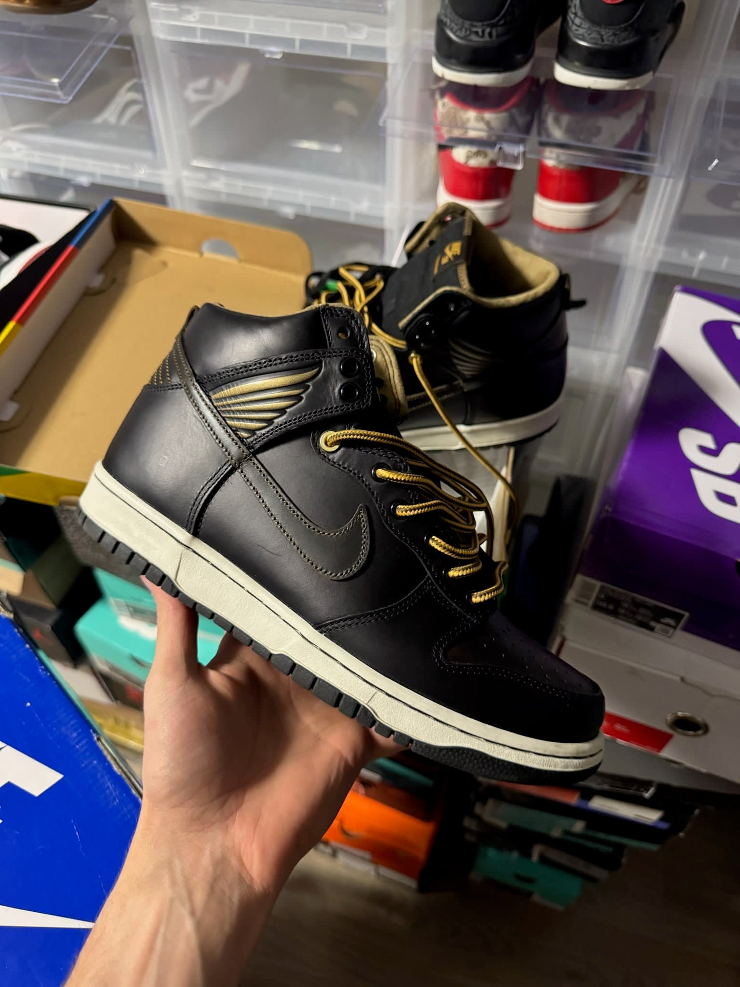 Size 9 Preowned Nike SB Dunk High Pawnshop Skate Co. Old Soul