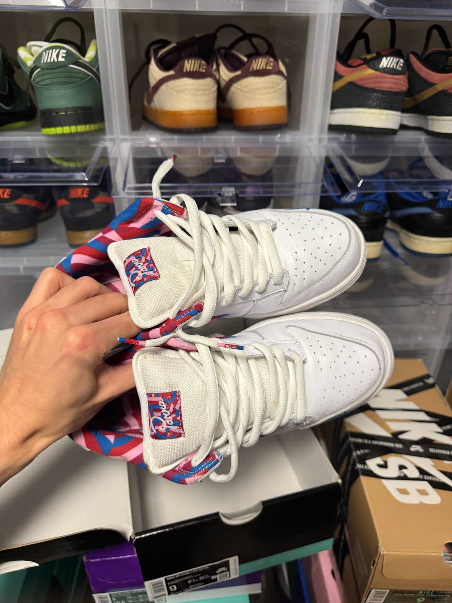 Size 9 Preowned Nike SB Dunk Low Parra
