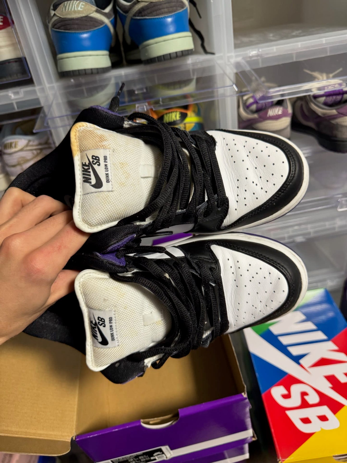 Size 9 Preowned Nike SB Dunk Low Court Purple