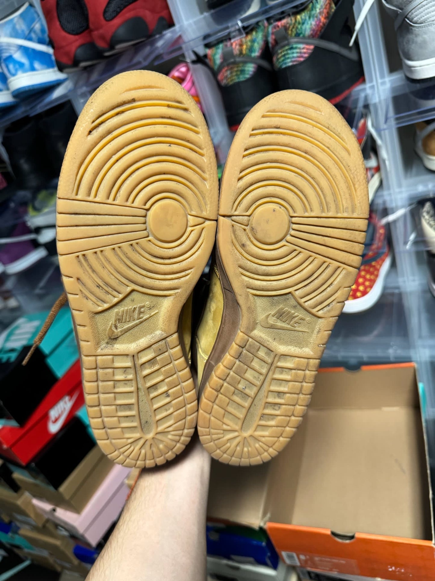 Size 8.5 Preowned Nike SB Dunk High Wheat