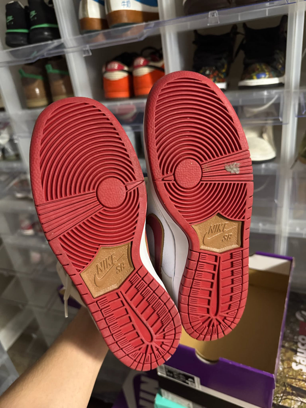 [HY787] Nike SB Dunk High Sail Bright Crimson
