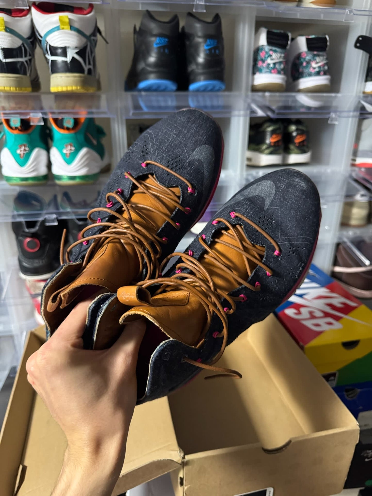 Size 9 Preowned Nike LeBron X EXT Denim