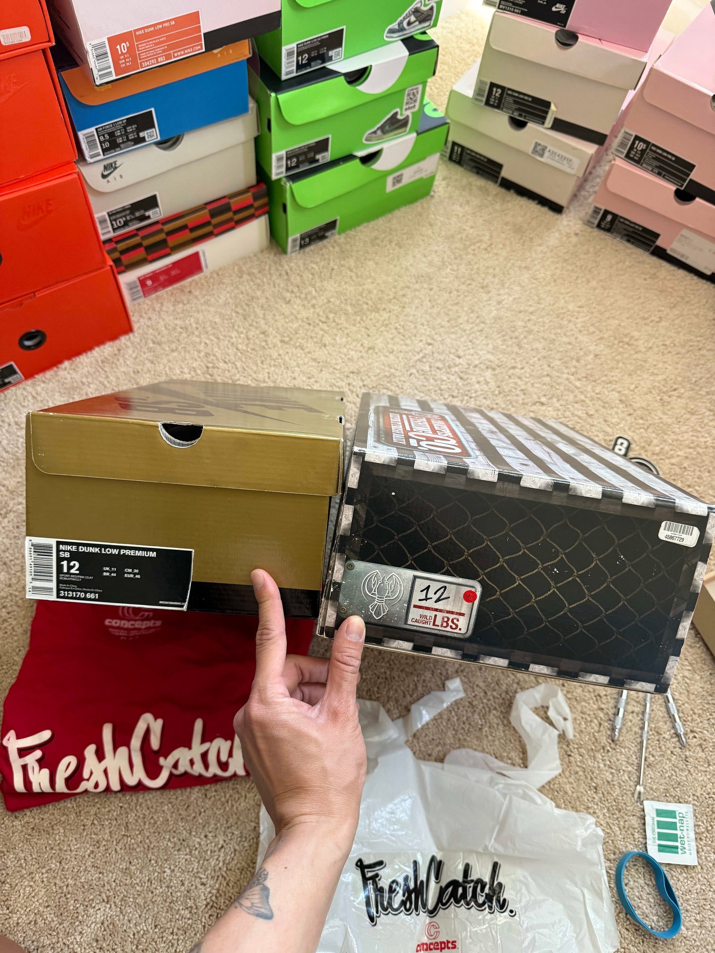 HY1108 Nike SB Dunk Low Concepts Red Lobster (Special Box)
