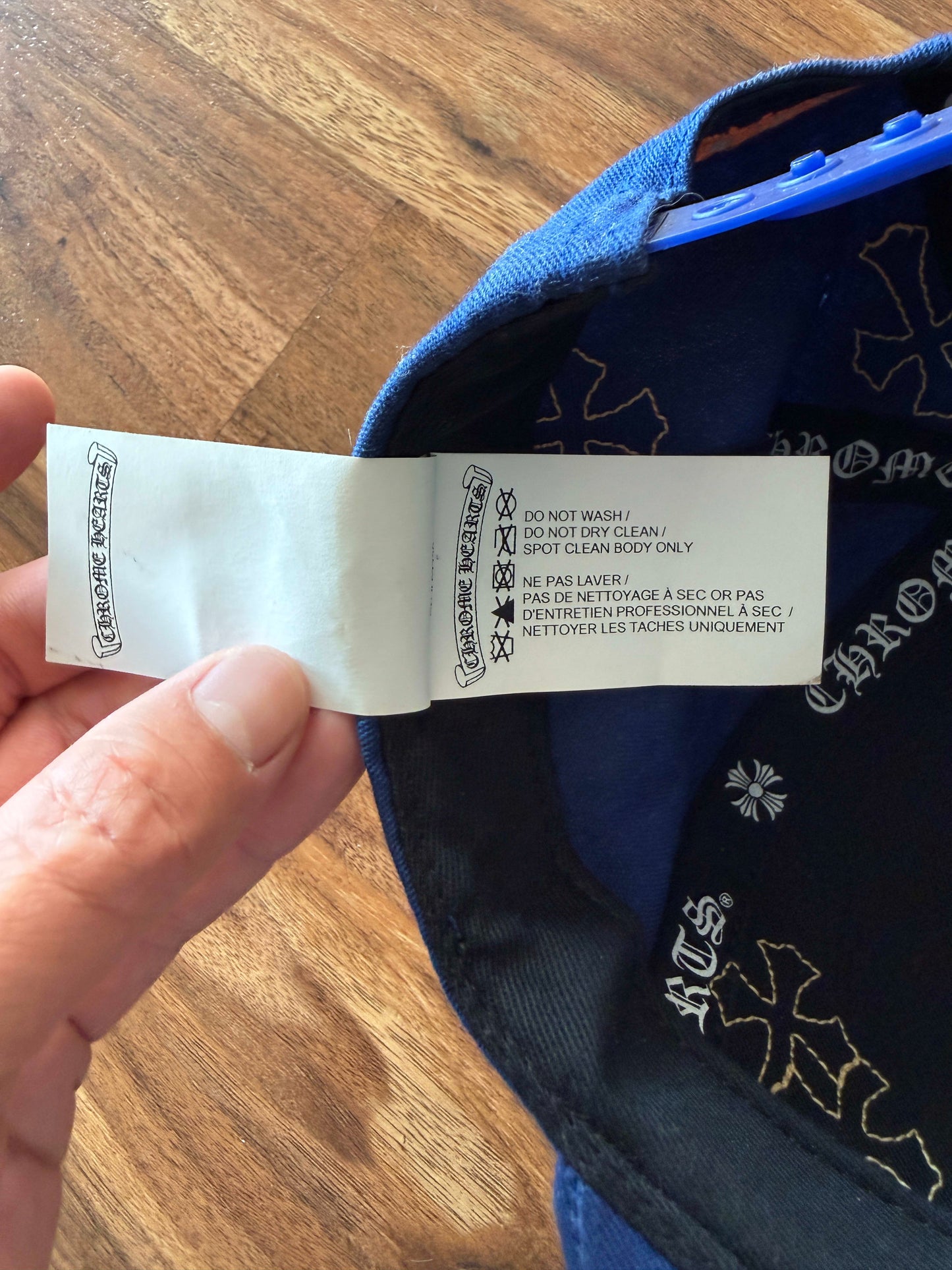 HY3528 Chrome Hearts Cross Patch Cap Blue/Yellow