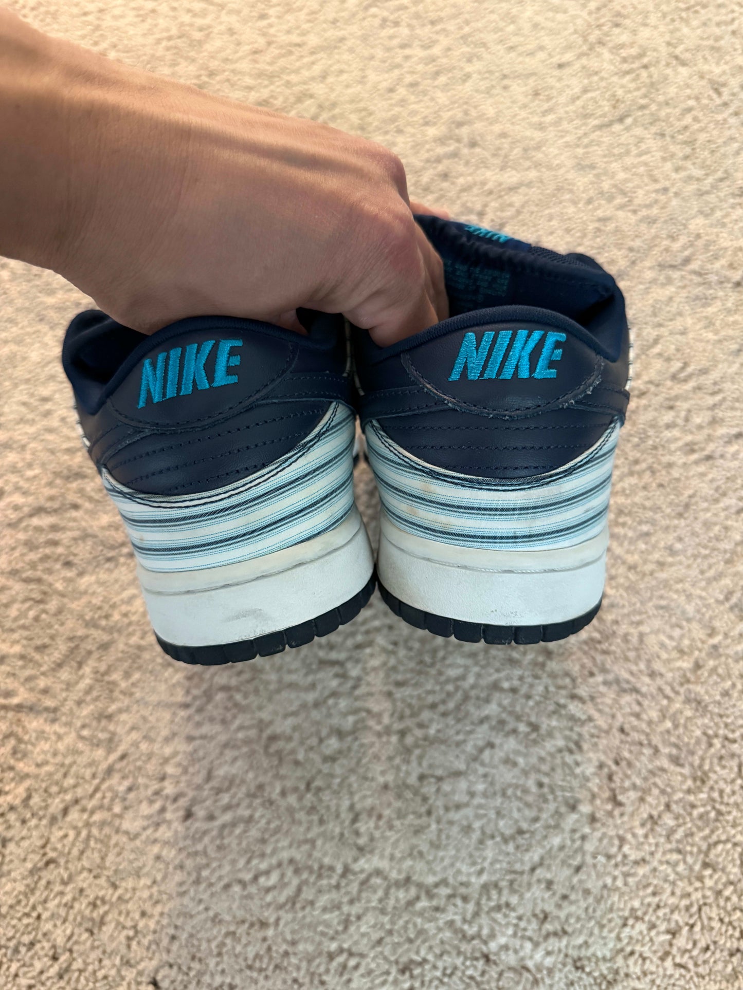 Size 9 Preowned Nike SB Dunk Low Avenger Navy