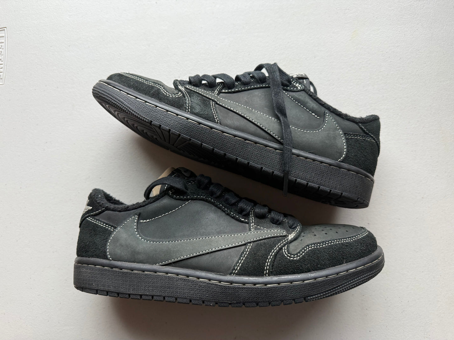 Size 9 Preowned Jordan 1 Retro Low OG SP Travis Scott Black Phantom