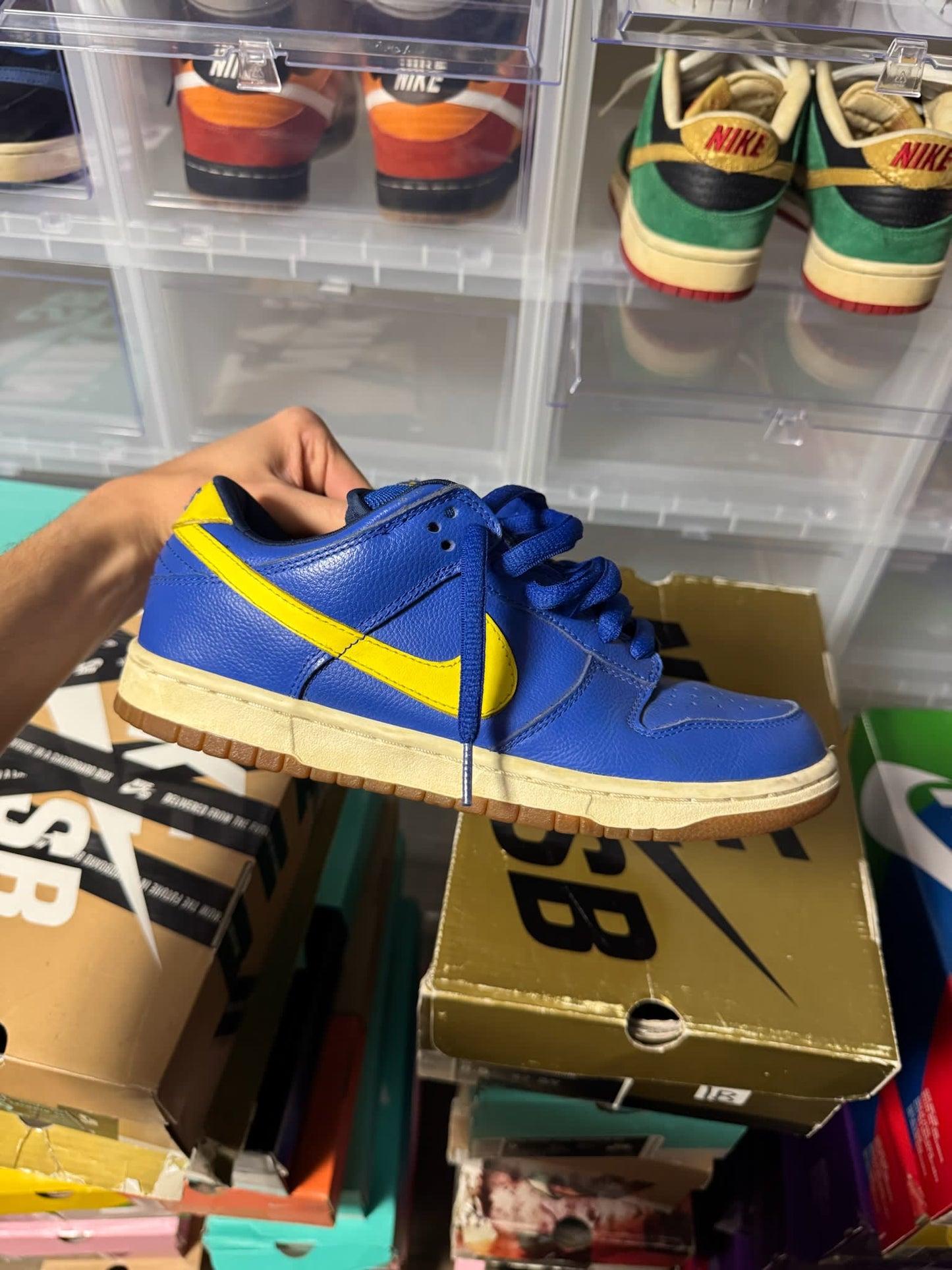 Size 8 Preowned Nike SB Dunk Low Boca Juniors